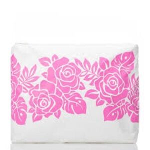 ALOHA Collection Mid Pouch in Maui Lokelani Rose Pattern